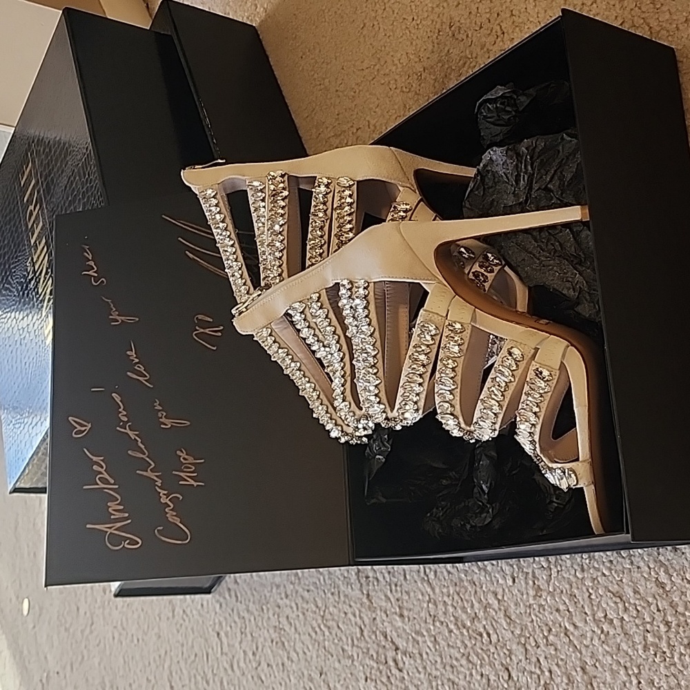 Jennifer Le Crystal and Suede Brithday Sandals!